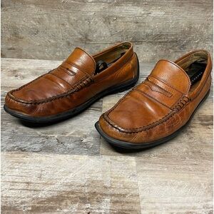 Ecco brown extra width loafers Sz 40-41